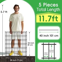 New Garden Fence 5 Panels 32in(H) x28in(W)