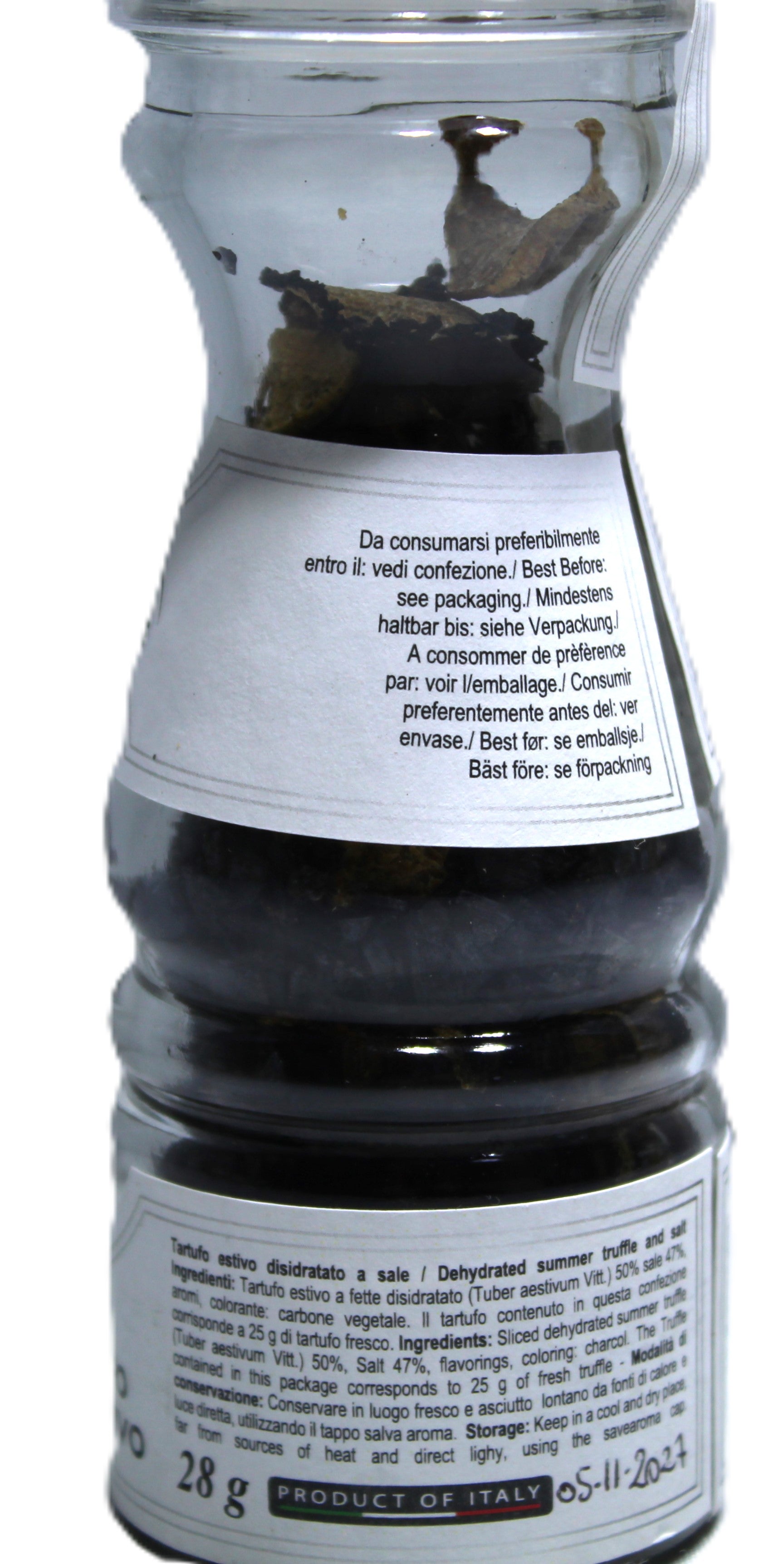 Cretamadre Petali di Tartufo con Tartufo Estivo, Premium Summer Truffle Petals Grinder, Dehydrated Truffle Slices, Gourmet Italian Seasoning, 28g