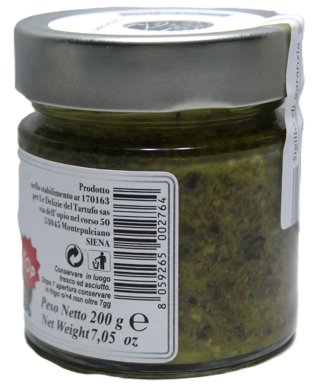 Cretamadre Truffle and Mushroom Sauce, Italian Gourmet Spread with Summer Truffle, Extra Virgin Olive Oil, 200g (7.05 oz), Made in Montepulciano