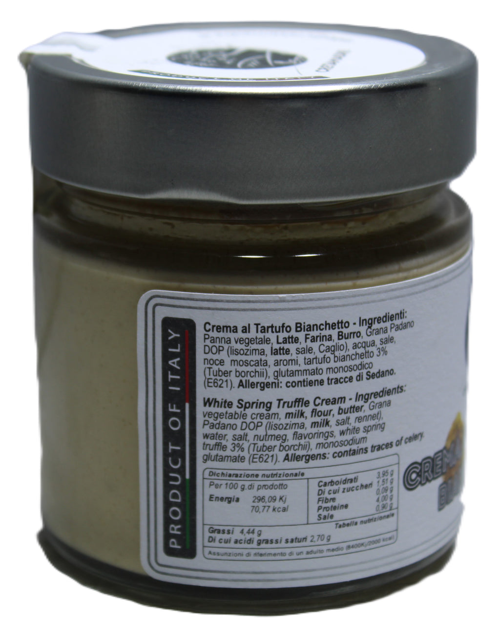 Cretamadre White Spring Truffle Cream, Italian Gourmet Spread with Grana Padano DOP, Premium Tuscan Bianchetto Tartufo, 7.05 oz (200g)