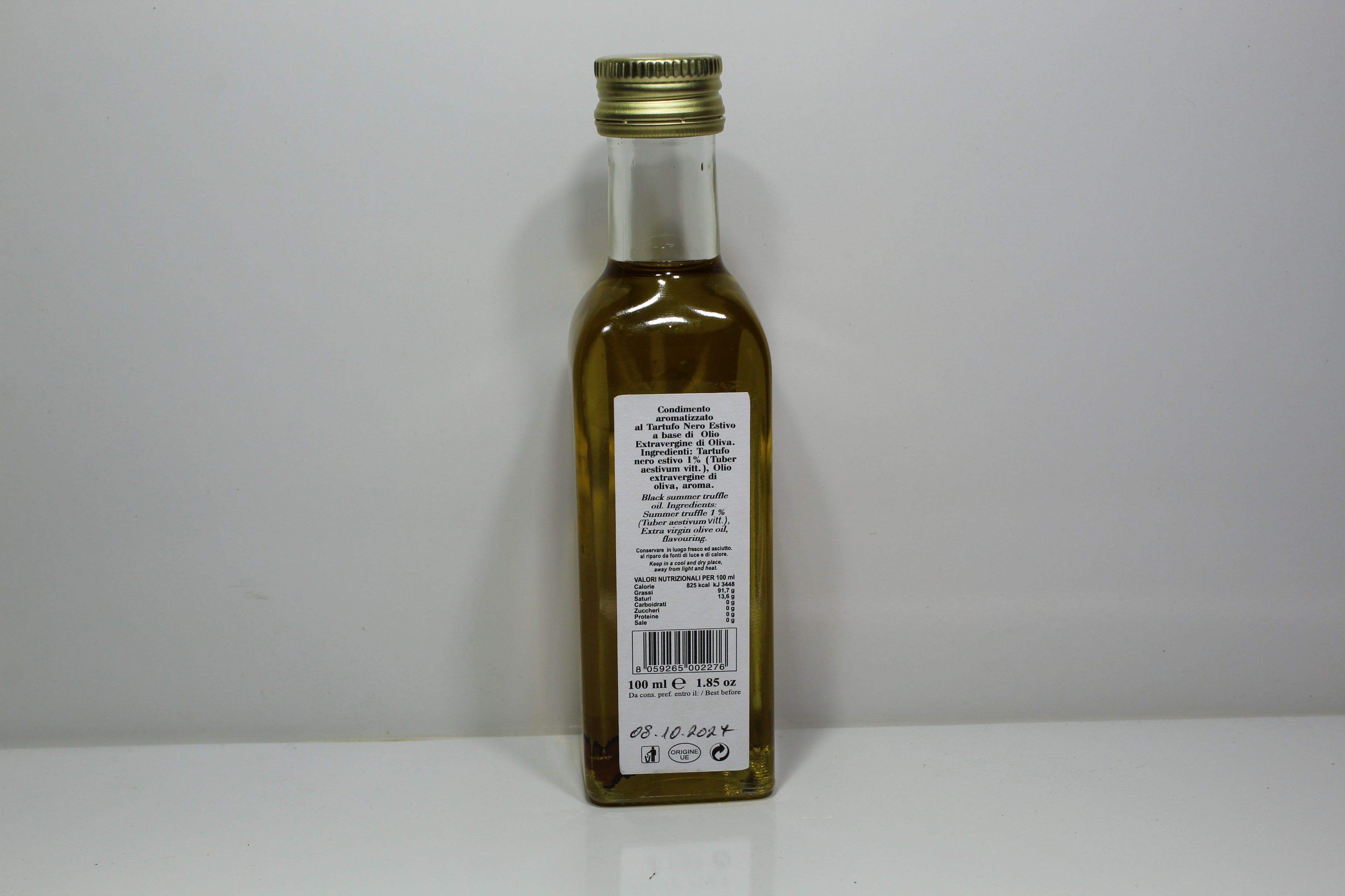 CretaMadre Black Truffle Flavored Extra Virgin Olive Oil – Made in Italy – Gourmet Infused EVOO – Premium Condimento al Tartufo Nero – 100ml / 3.4 fl oz