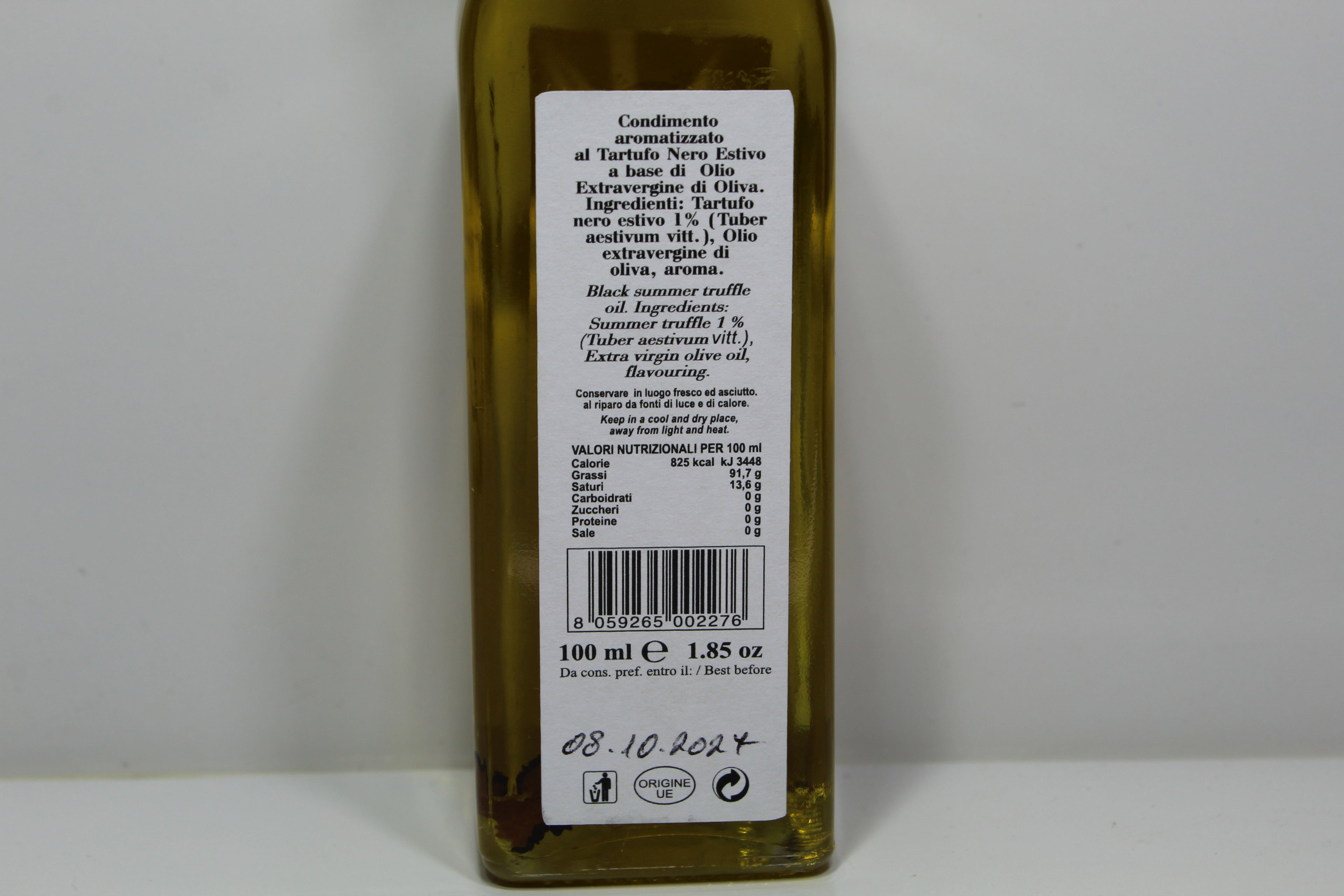 CretaMadre Black Truffle Flavored Extra Virgin Olive Oil – Made in Italy – Gourmet Infused EVOO – Premium Condimento al Tartufo Nero – 100ml / 3.4 fl oz