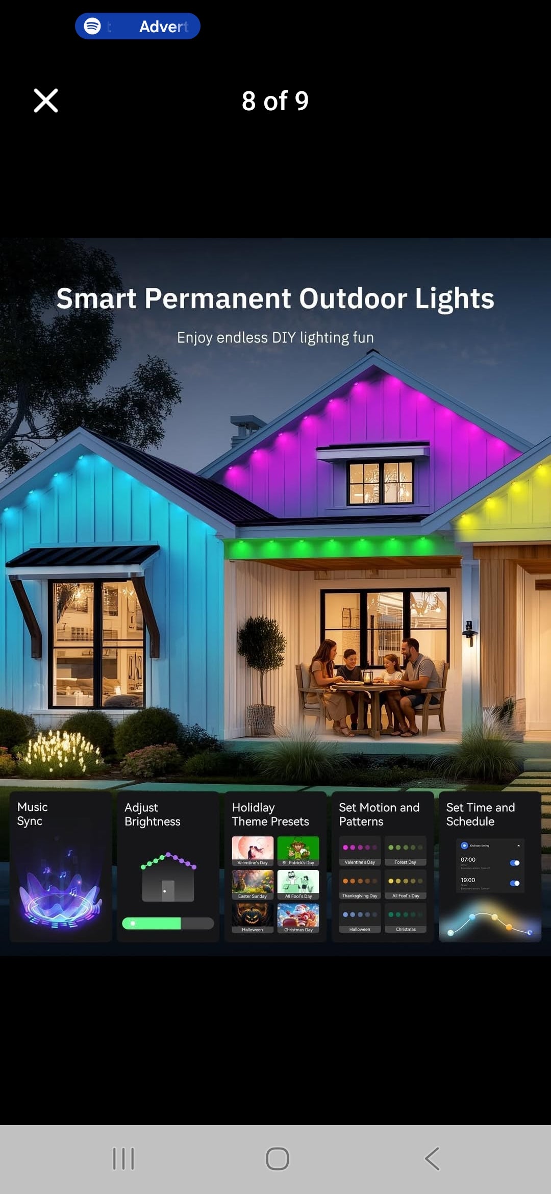 Lemonlovely 100ft permanent outdoor IC+RGB Smart Lights